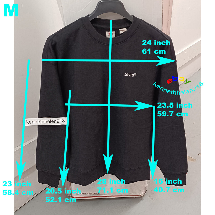 Levis Red Tab Crewneck Sweatshirt for Men - Black, Size Medium A07170000  