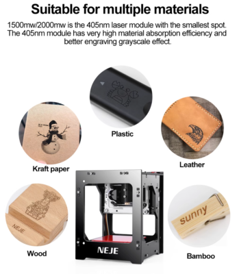NEJE DK-8-KZ 1000mW Art USB Mini Blue Laser Engraver Engraving