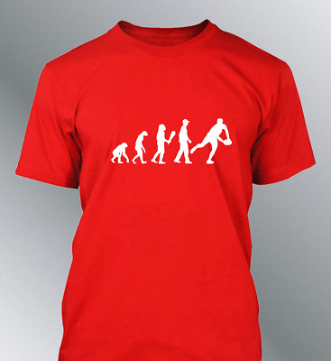 Tee Hemd Passt Herren Evolution Rugby M L XL Humor Human Sport