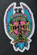 DOGTOWN Skateboards Eric Dressen Pup Size Dog Blue OG DTS Skateboarding STICKER