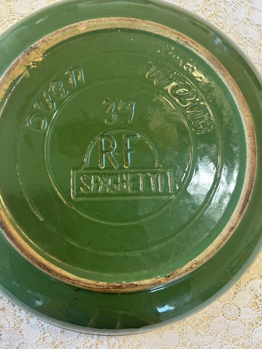 Vintage Watt Green Pottery Starflower #39 RF Oven Ware Spaghetti Bowl HTF Rare - Picture 2 of 3