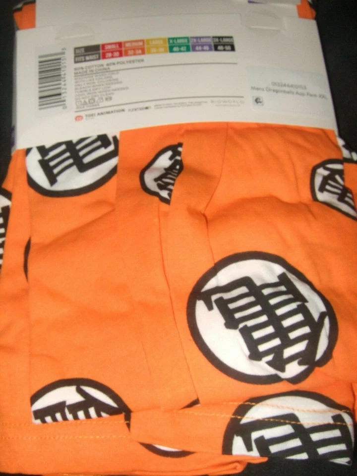 DBZ Dragon Ball Z Pijama Kanji Kame Anime Goku PJ Dormir Salón Pantalones Nuevo Para Hombre Foto 3 de 4