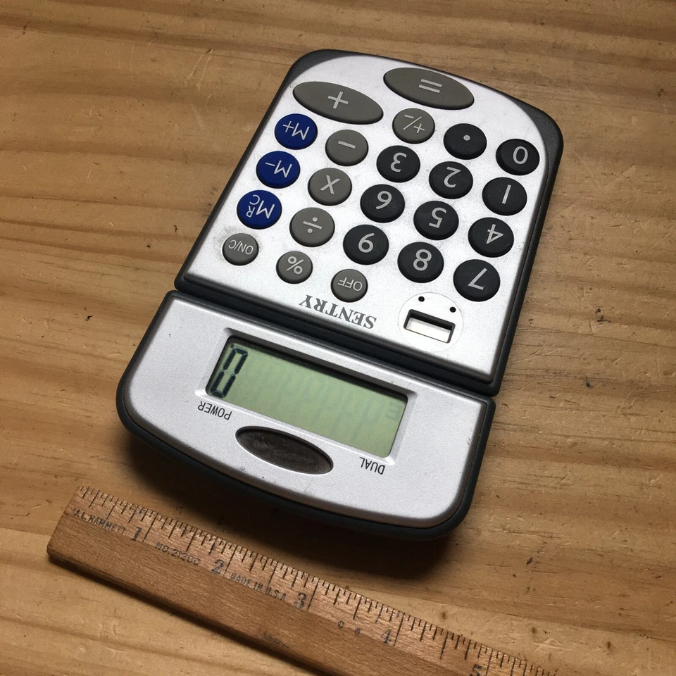 Sentry Desktop Calculator Solar / Battery Dual Power 6"L x4"W ***Read - Image 4 of 4