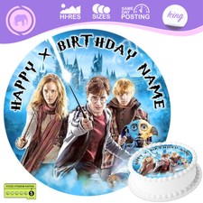 Harry Potter Cake Topper Decorazione Cerchio Compleanno Personalizzato Commestibile Ghiaccio