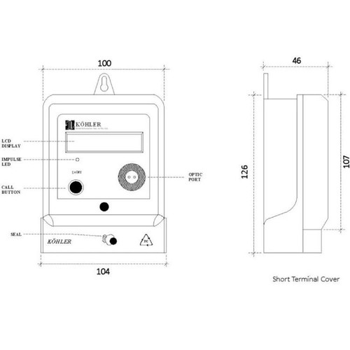 100A Compact Single Phase LCD Credit MID Approved Meter Direct Connection SPWKOM - Picture 2 of 4