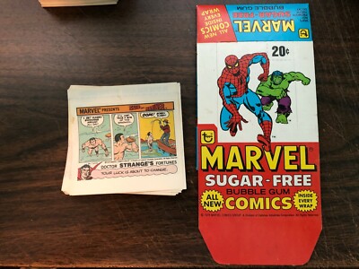 1978 TOPPS TEST ISSUE - MARVEL COMIC STRIP PROOF SET with BOX RARE! SPIDERMAN / 