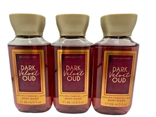 Bath & Body Works LOT 3 Mini Travel Dark Velvet OUD Body Wash Shower Gel 3 oz