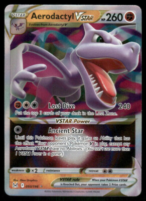 aerodactyl vstar pokemon card value Aerodactyl VSTAR 093/196 Lost Origin Ultra Rare Holo Pokemon TCG Card NM