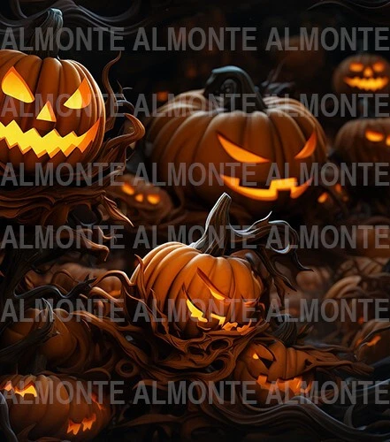 3D Halloween pumpkins for 20 oz conical tumbler sublimation