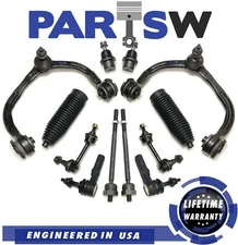 12pc Front Upper Control Arm Kit Tie Rod End for Ford Expedition Navigator