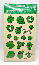 NEW pack Shamrocks St Patrick's Day Temporary Tattoos 2 Sheets
