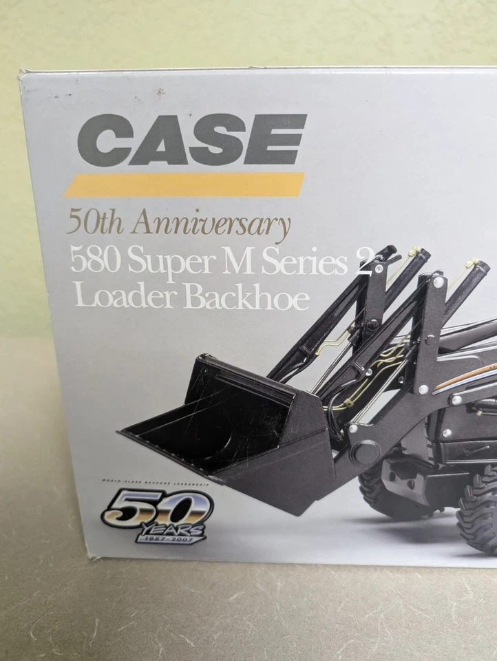ERTL Case 580 Super M Series 2 Loader Backhoe Black 50th Anniversary 1/16 NIB - Image 2 of 4