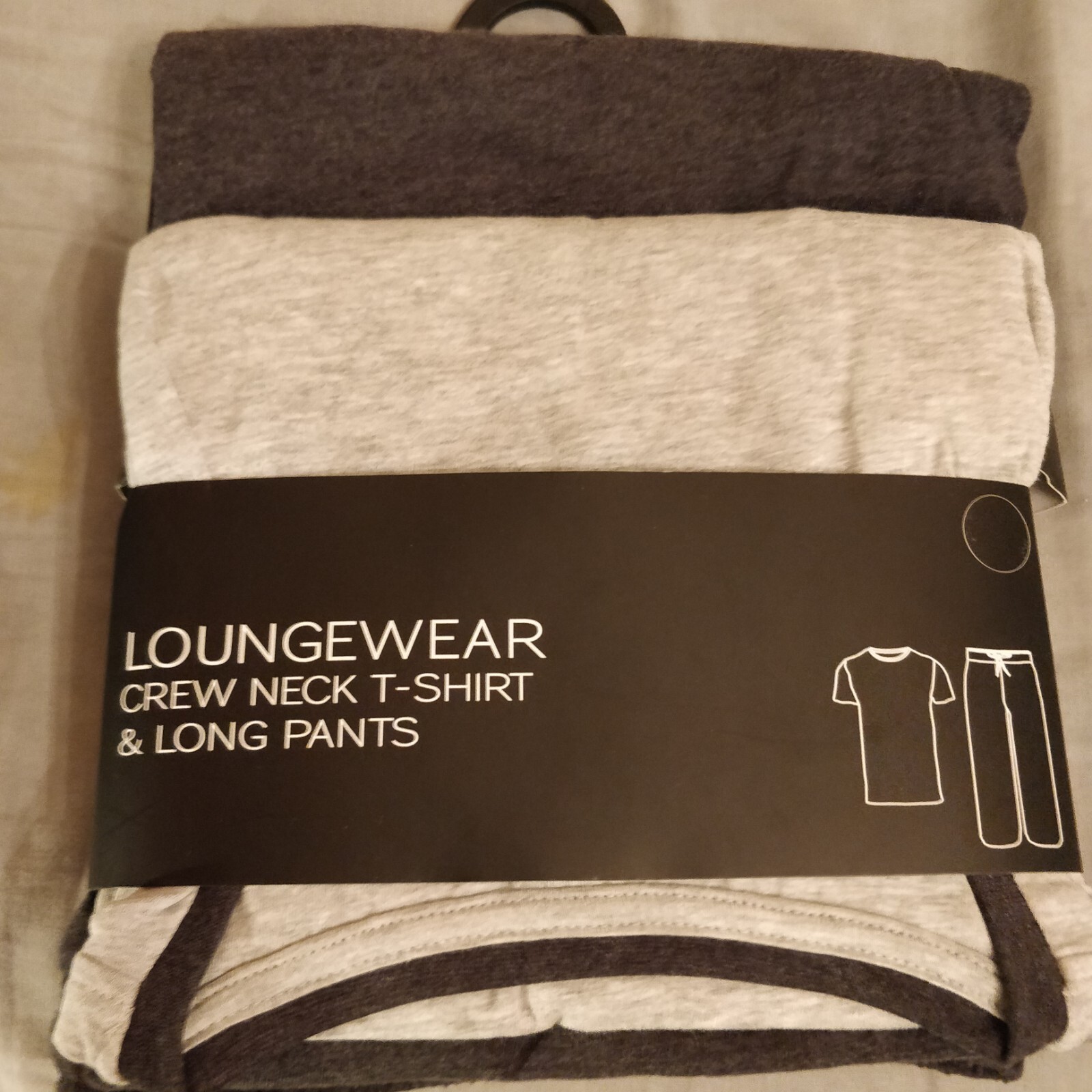 Mens Matalan Loungewear Pyjamas Grey Size XL Crew Neck Tshirt Long