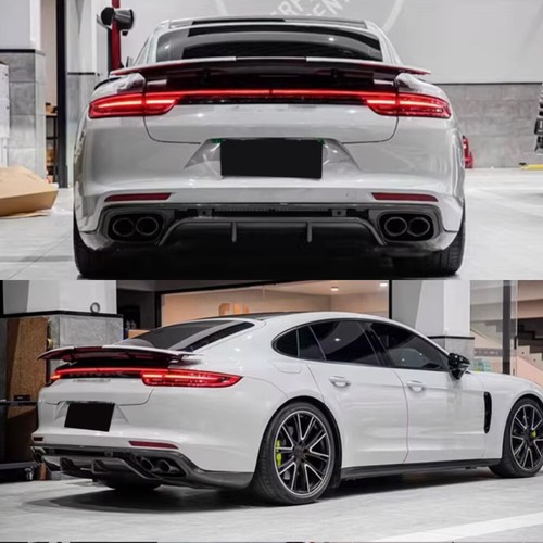 For Porsche Panamera 971 2017-2019 Gloss Black Rear Bumper Lip Diffuser Body kit - Picture 3 of 10