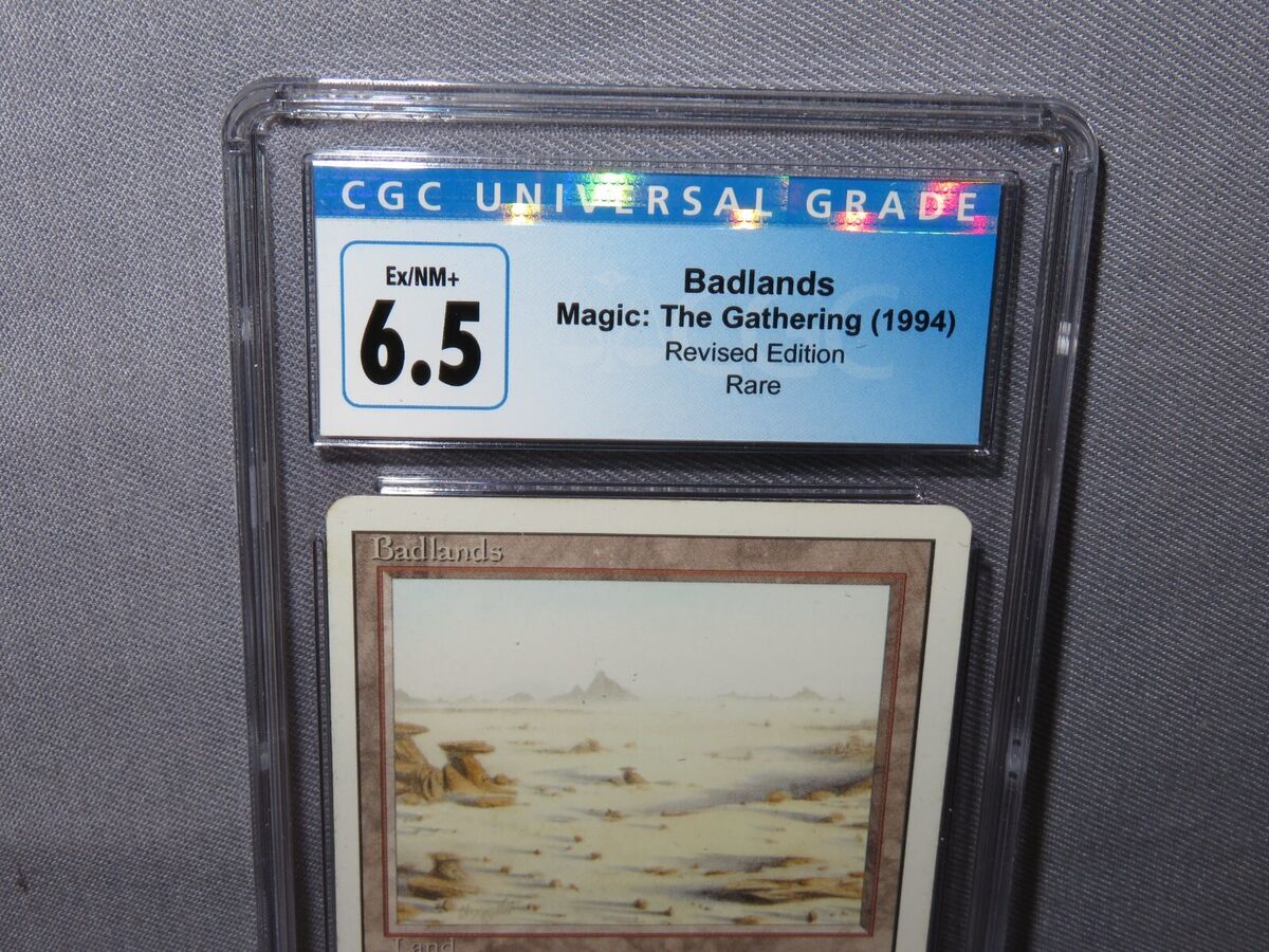 BADLANDS Dual Land CGC 6.5 EX/NM+ Magic the Gathering BADLANDS Dual Land CGC 6.5 EX/NM+ Magic the Gathering