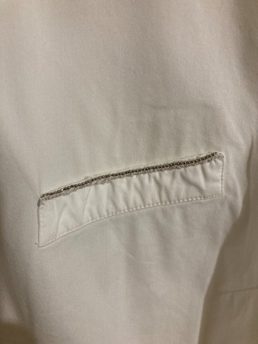 Brunello Cucinelli Shirt White Short Sleeve Made in Italy Size Women's - M - Picture 5 of 13