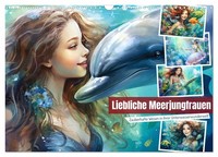 "Calendar 2027 · US Version · Lovely Mermaids (Wall Calendar 2027 17\" × 12\" Lands"