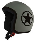 Alpha Speeds Jet Helm Biker Chopper Motorrad Jethelm Custom Biker Matt Grün