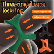 Man Penis Extender Enlarger Squeeze Ring Reusable Male Condoms Delay Ejaculation
