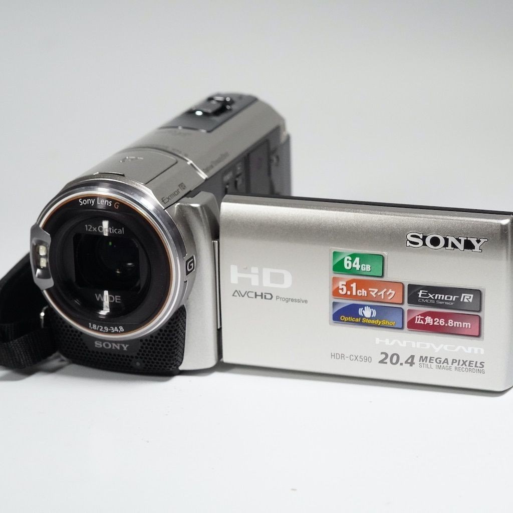 SONY - SONY HANDYCAM  【HDR-CX590】 SONY Handycam HDR-CX590V HD Camcorder Video Battery, Adapter