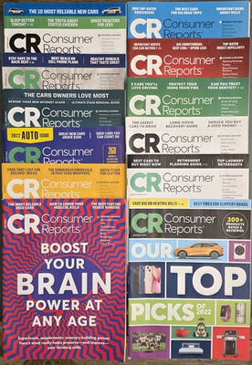 #ad Lot of Consumer Reports Magazines 2022 Full Year Including Auto Issue $19.98
