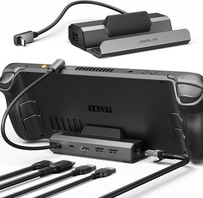 Upgraded Docking Station 4K@120Hz for Steam Deck OLED/ROG Ally X/Legion Go/MSI C