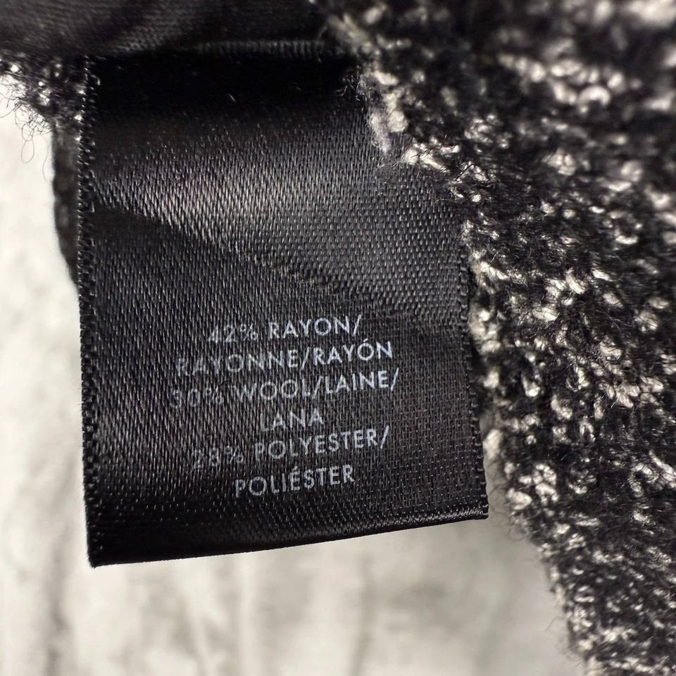 Chaqueta para mujer Ann Taylor pequeña pequeña gris mezcla de lana cintura con cinturón cremallera completa Foto 4 de 4