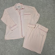 Eberjey Gisele Long Pajama Set Pants Top Lounge Tencel Modal Pink Small Sleep