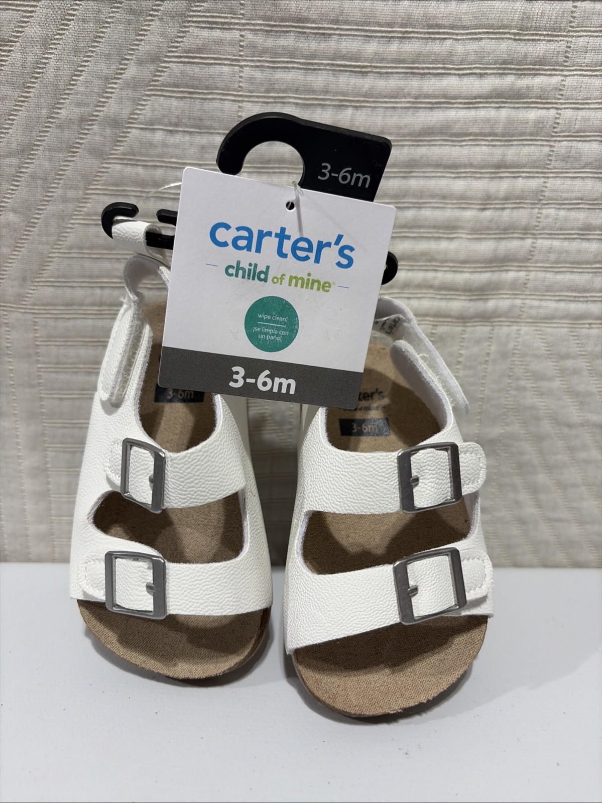 Carters Baby White Sandals 3-6 M New