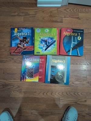 Lot Of 5 Teachers Edition Algebra 1 Textbooks Study Crafts Etc
