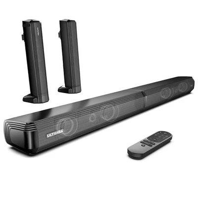 Ultimea Apollo S40 Sound Bar 2.2ch for TV Built-in Dual Subwoofer Wall Mount