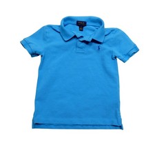 Polo Ralph Lauren Polo Shirt Kids 5 Blue Solid Short Sleeve Collared Pony Logo