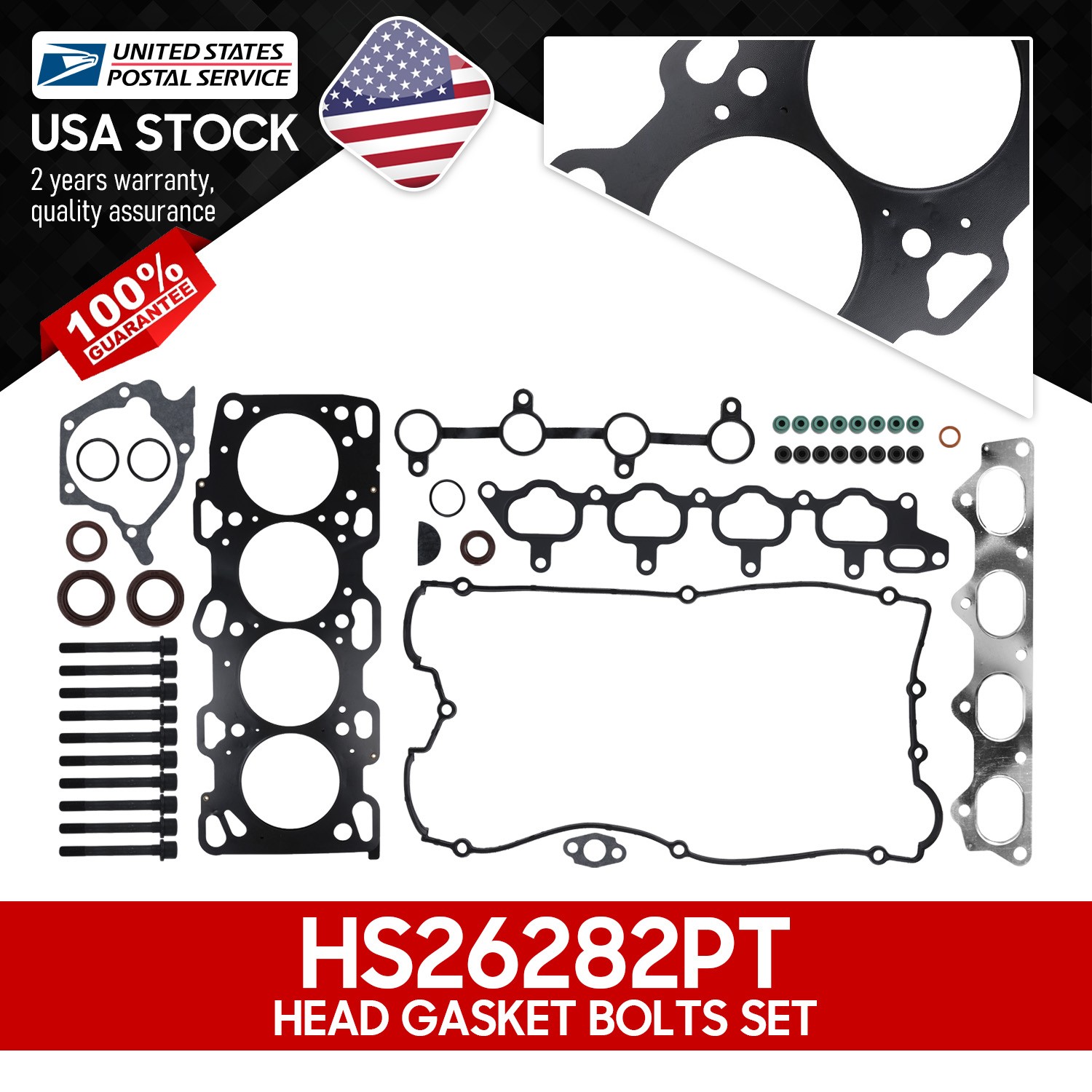 Head Full Gasket Set w/ Cylinder Bolts For Chevy Silverado GMC Sierra 5.3L 4.8L