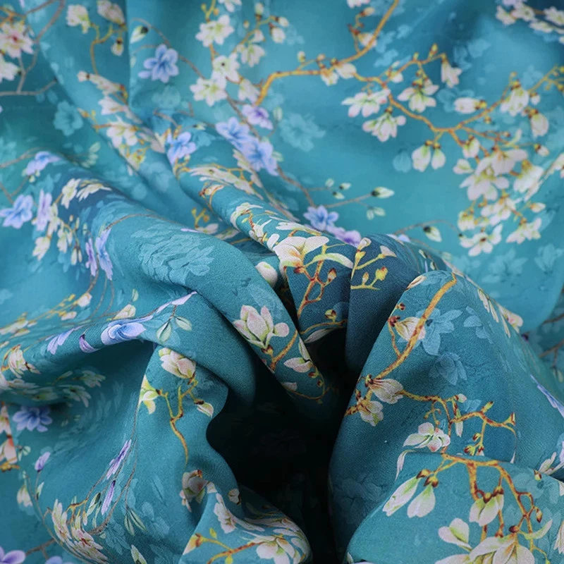 55''Wide By Yard Digital Print Rayon Material Soft Viscose Fabric For Dress Robe - Image 4 of 4