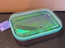 NWT Target Hard Sided Zipper Clear Iridescent Pencil Case Up & Up School PVCfree