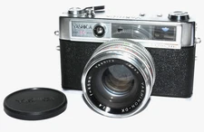Yashica IC Lynx-14E Rangefinder Film Camera w/45mm f1.4 Lens -TESTED-