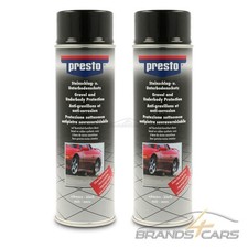 2x 500ml PRESTO STEINSCHLAGSCHUTZ UNTERBODENSCHUTZ UBS SCHWARZ &Uuml;BERLACKIERBAR