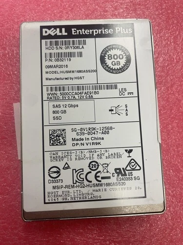 HGST HUSMM1680ASS200 800GB 2.5 SAS HDD