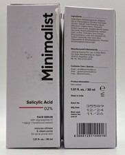 TWO 2 Minimalist Salicylic Acid 2 Serum For Acne, Blackhead Open Pores NEW