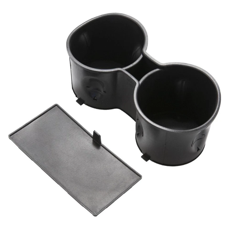 Front Floor Console Cup Holder Insert with Mat For 2015-2020 Chevrolet Tahoe GMC Foto 2 de 4