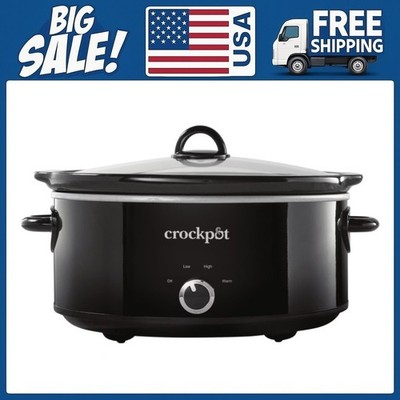 Crock-Pot Manual 7-Quart Slow Cooker, Black