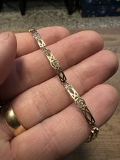  9ct 375 Yellow Gold Rennie Mac style Bracelet 3.4g