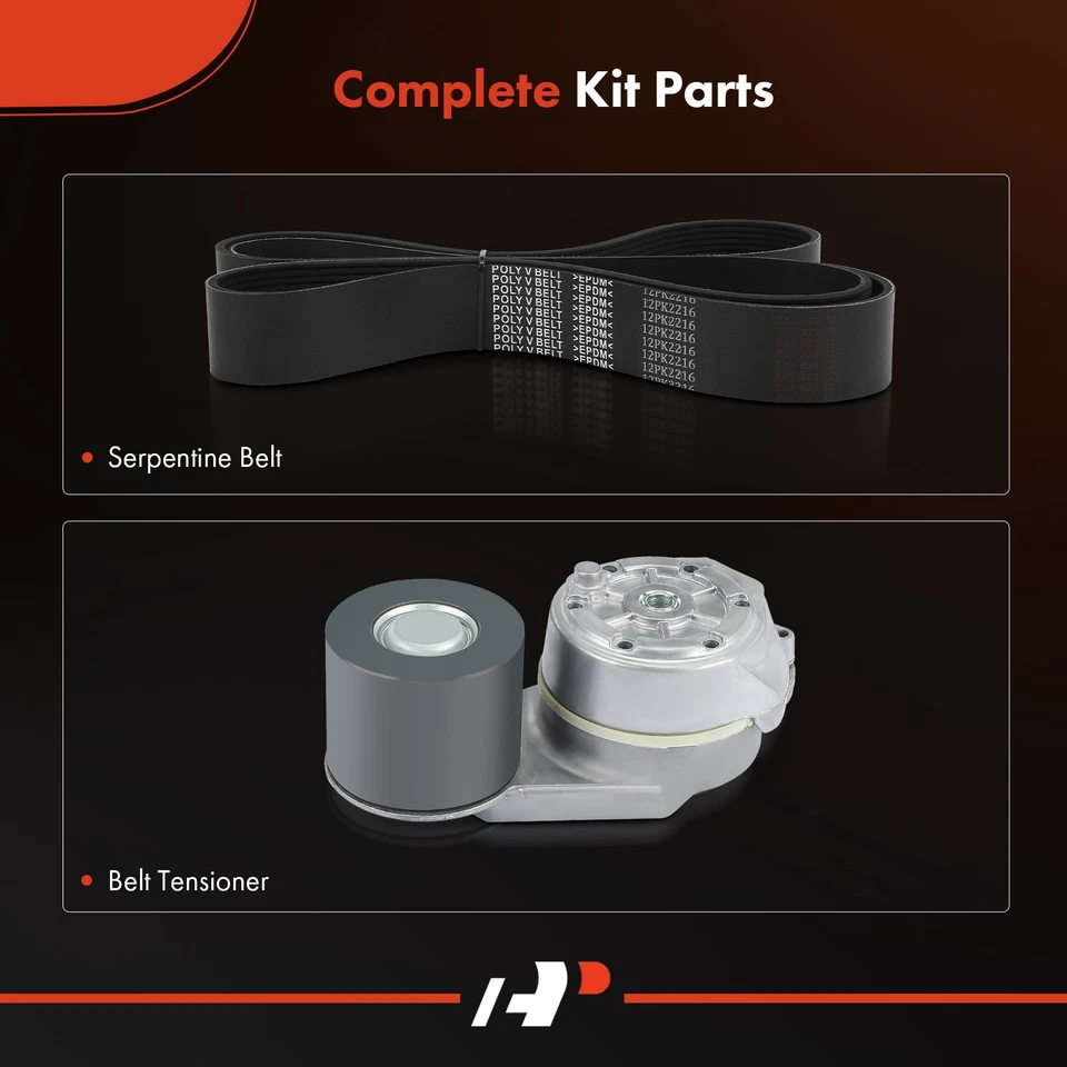 Kit de componentes de transmisión por correa serpentina A-Premium 2x para Kenworth T800 Peterbilt 387 Foto 3 de 4