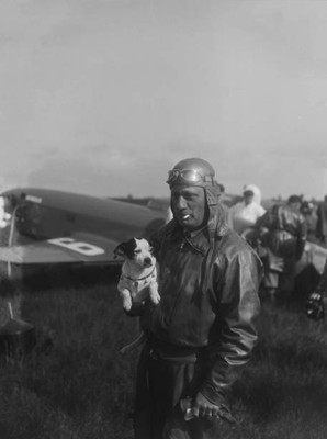 Raymond Delmotte winner Cup pictured after exploit carrying mascot- 1935 Photo