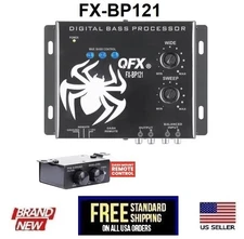 Qfx FXBP121 Digital Bass Processor and Reconstruction Bass Enhancer w/ remote