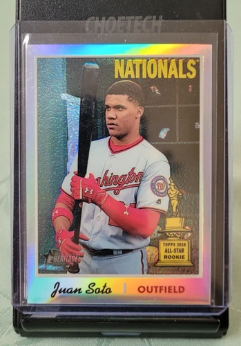 2019 Topps Heritage Juan Soto Chrome Refractor #61/570 BEAUTIFUL CARD 