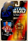 Star Wars POTF C-3PO Realistic Metalized Body Action Figure Red Card Kenner 1995
