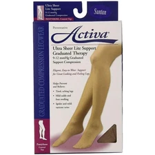 Activa UltraSheer Pantyhose Control Top 9-12mmHg (Suntan) Size A