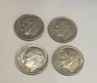 US Silver Roosevelt Dimes Lot Of 4 1960, 1961 And 2 1964