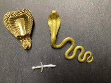 GI Joe ARAH 1986 Cobra Serpent Parts Lot Set Hood Backpack Dagger Knife Snake